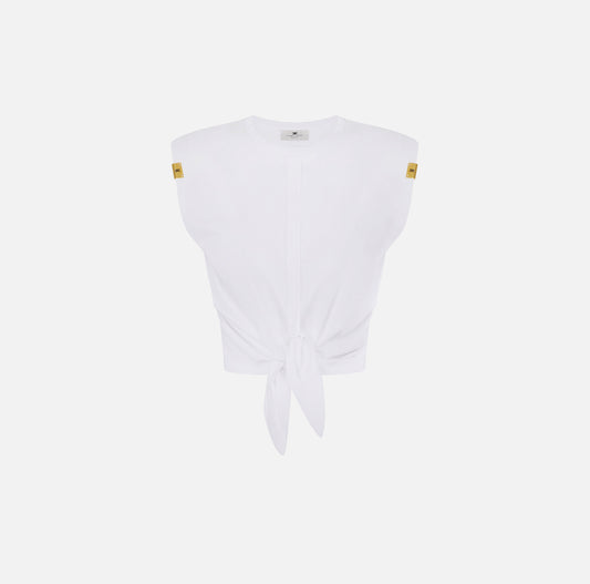T-shirt in jersey con nodo