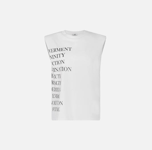 T-shirt in jersey con stampa lettering