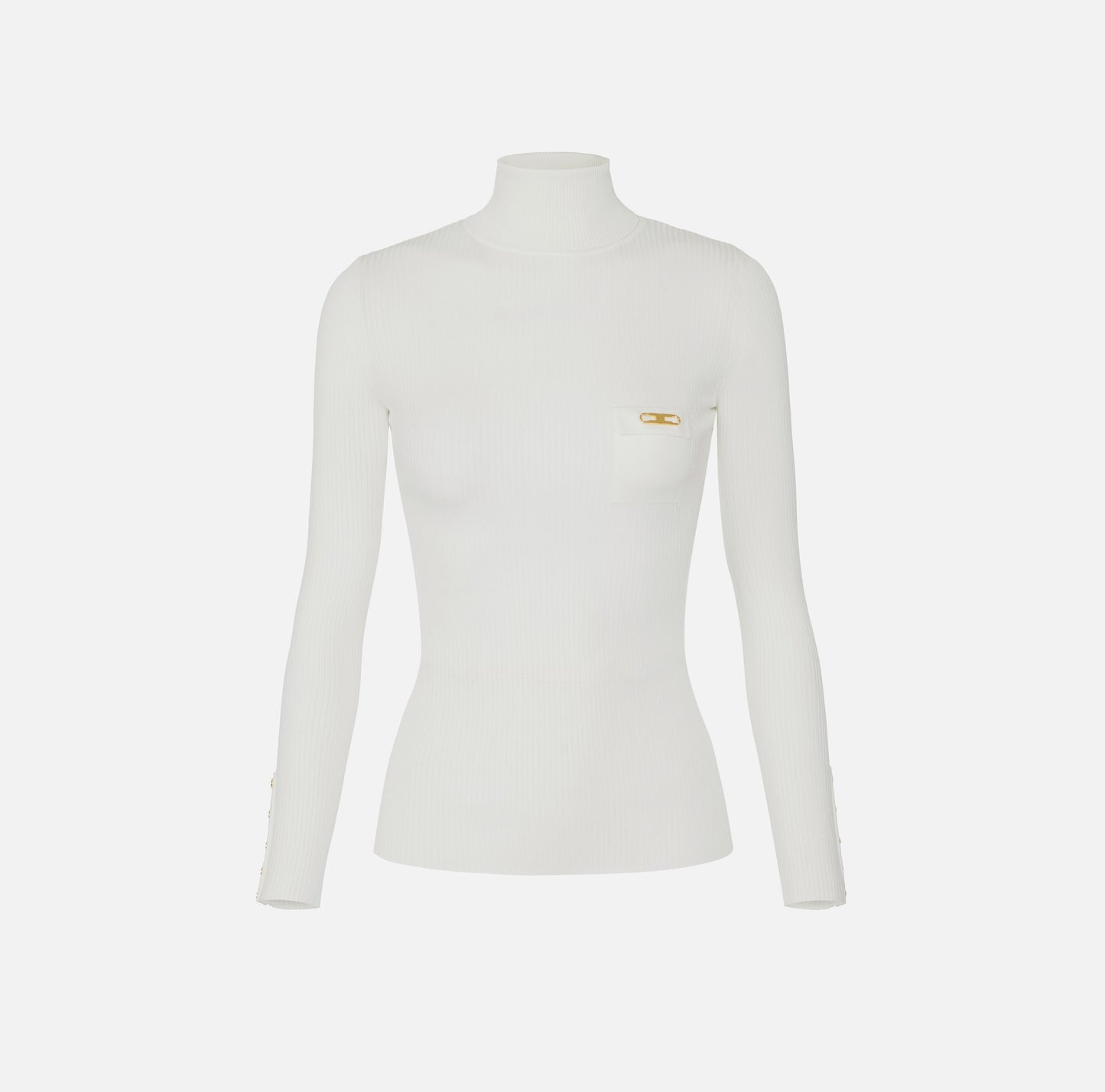 Maglia a costine con taschino