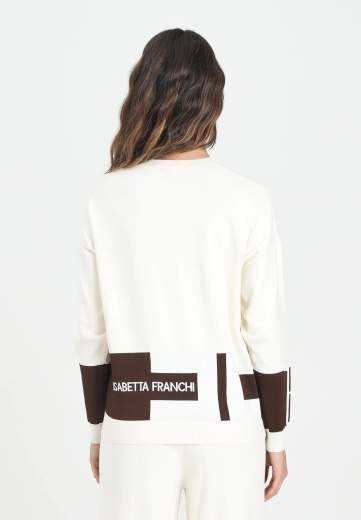 Maglia in viscosa con bande lucide