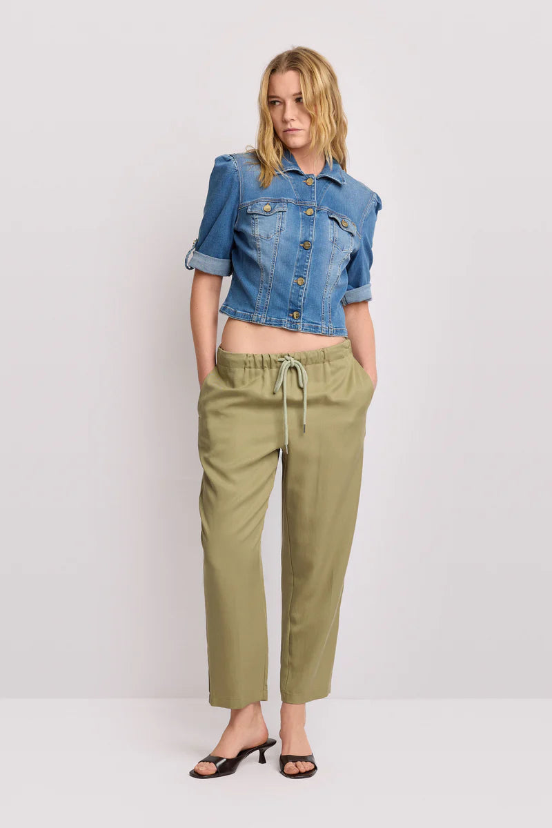 Giubbino cropper denim