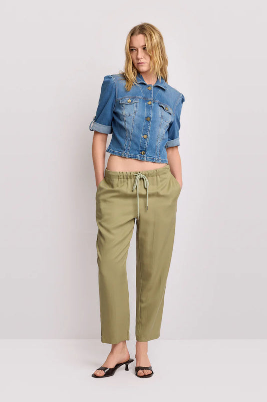 Giubbino cropper denim