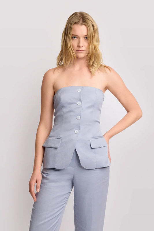 Top bustier sartoriale