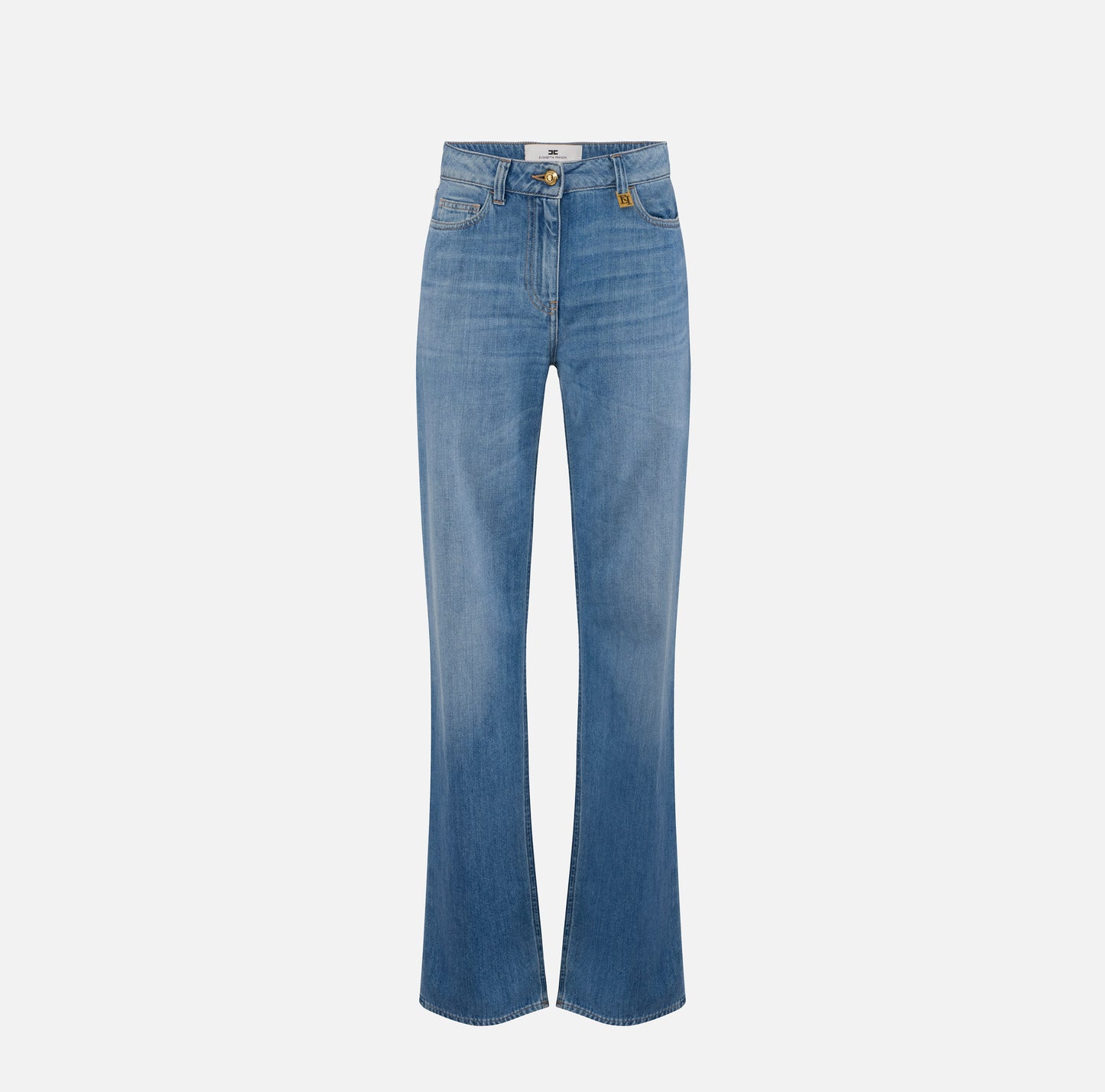 Jeans a palazzo con dettaglio logo