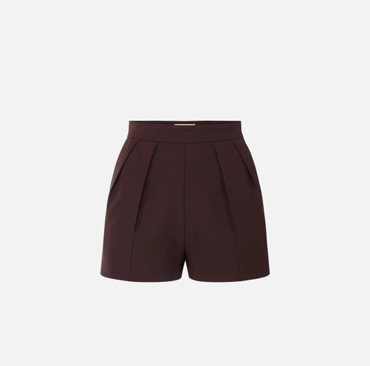Shorts in crêpe leggero con pinces
