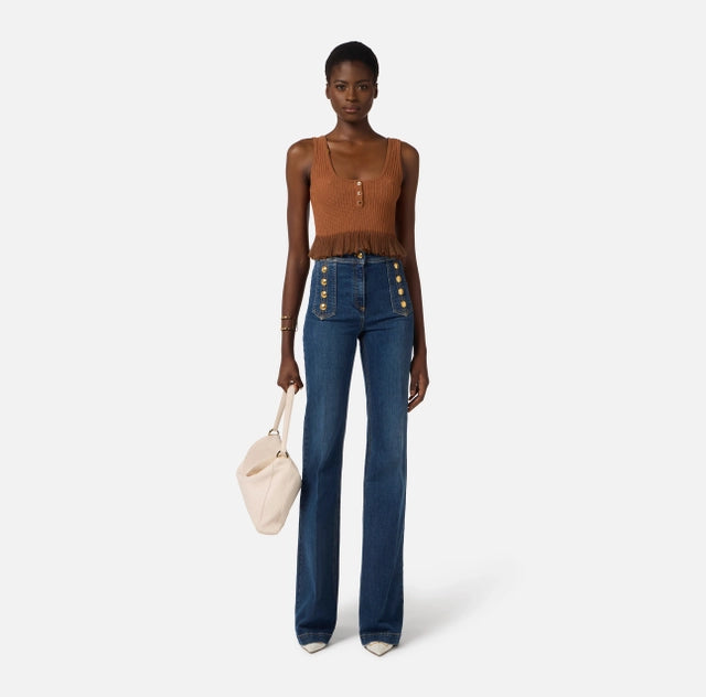 Top in maglia à jour