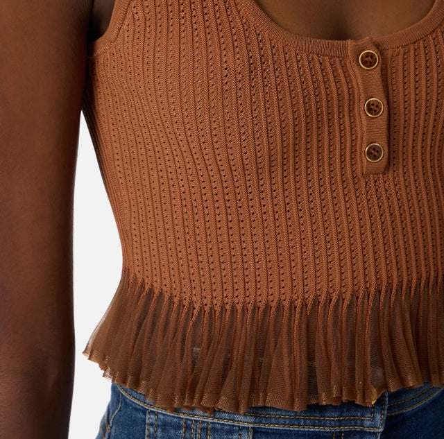 Top in maglia à jour