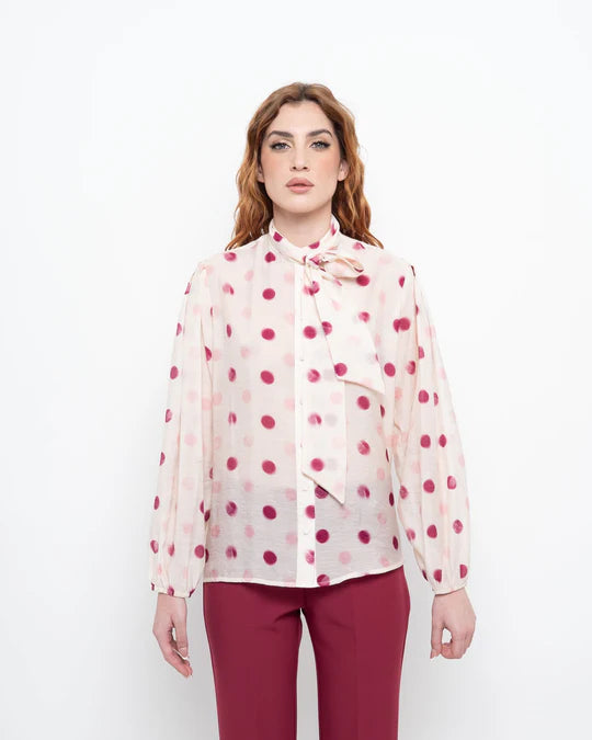 Camicia con manica sbuffo