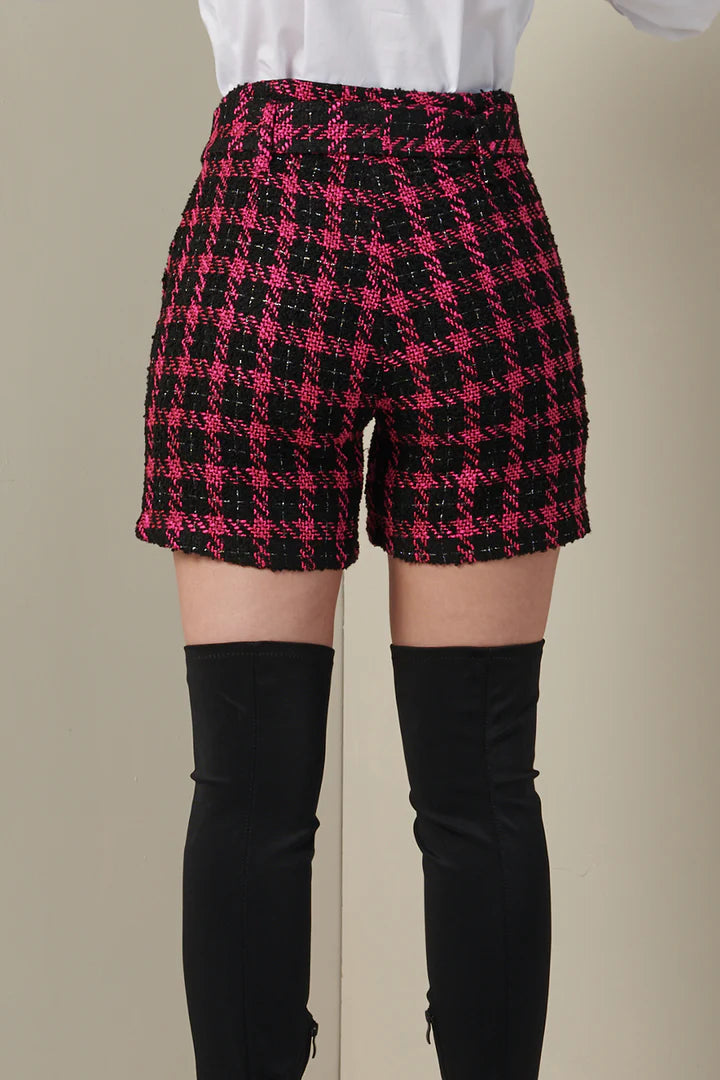 Shorts in tweed lurex