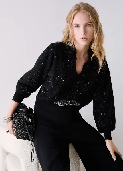 MAGLIA CON STRASS