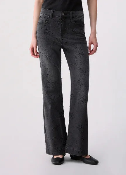JEANS NERO STRASS