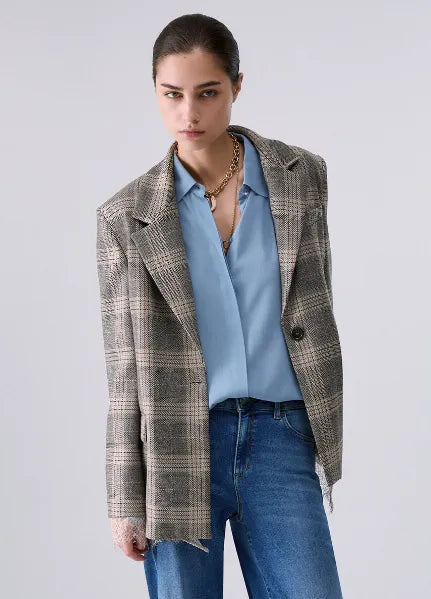 BLAZER CHECK CON PIZZO