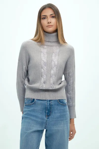 MAGLIA DOLCEVITA CON STRASS
