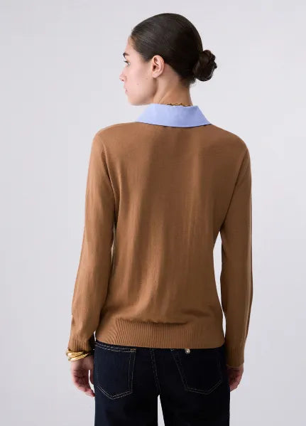MAGLIONE COLLETTO STRASS