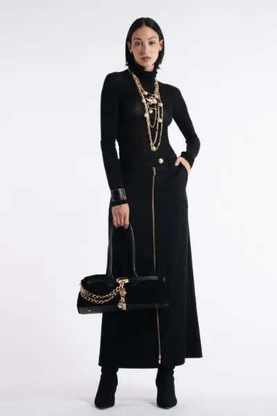 GONNA PANTALONE CON ZIP