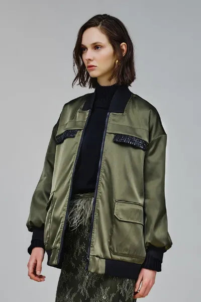 BOMBER CON STRASS
