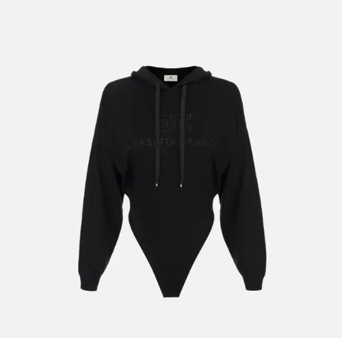BODY IN MAGLIA CON CAPPUCCIO