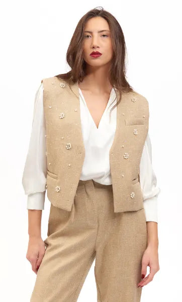 GILET CON STRASS