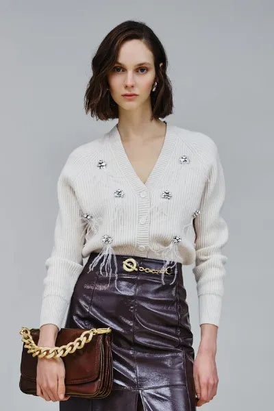 CARDIGAN CON APPLICAZIONI