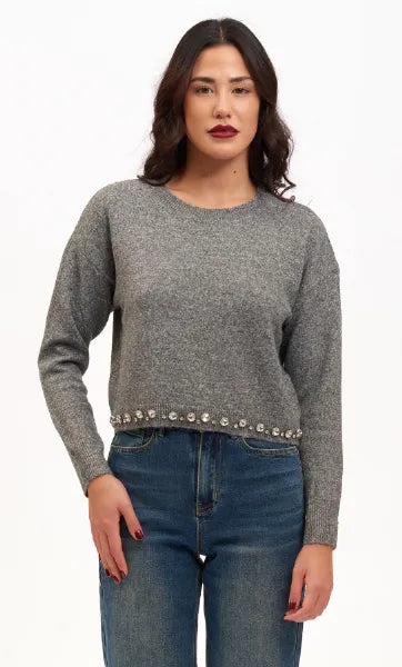 MAGLIA CON STRASS