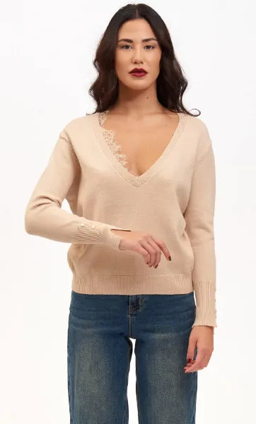 MAGLIA CON PIZZO
