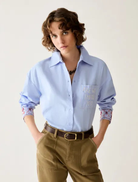 CAMICIA IN COTONE CON RICAMI