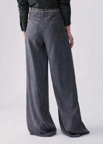PANTALONE FLARE GRIGIO