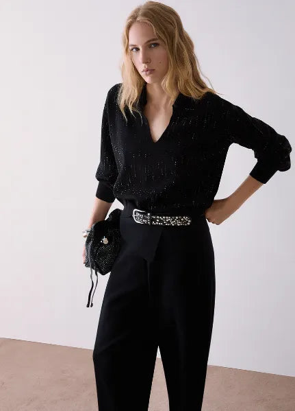 MAGLIA CON STRASS