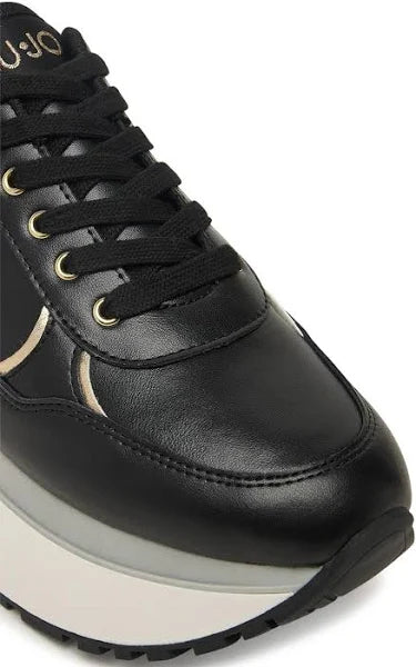 Sneakers super platform in pelle