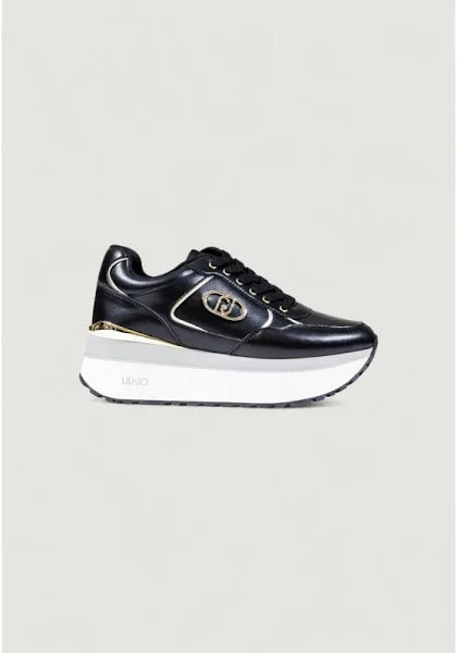 Sneakers super platform in pelle